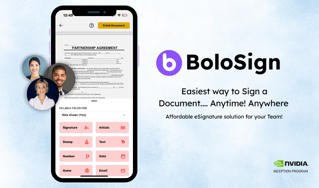 Easiest way to sign documents with BoloSign - Send, sign, and track e-signatures