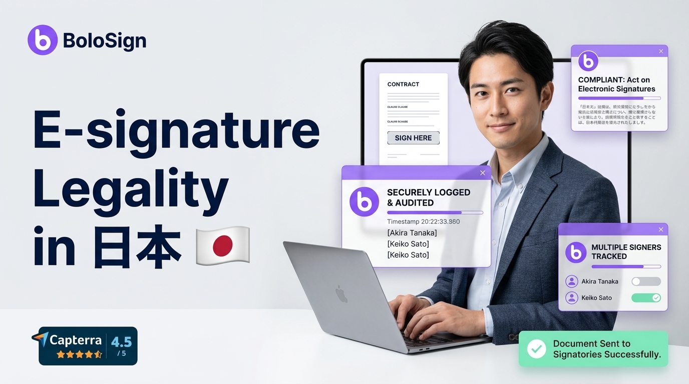 日本企業向け最高の電子署名プラットフォーム 2026 — BoloSign