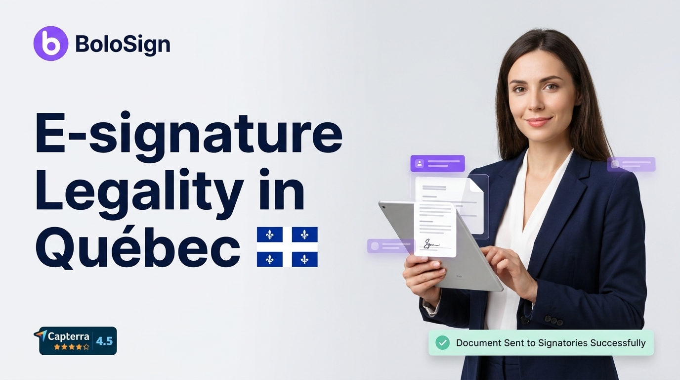 Meilleure Plateforme de Signature Électronique pour les Entreprises au Québec 2026 — BoloSign