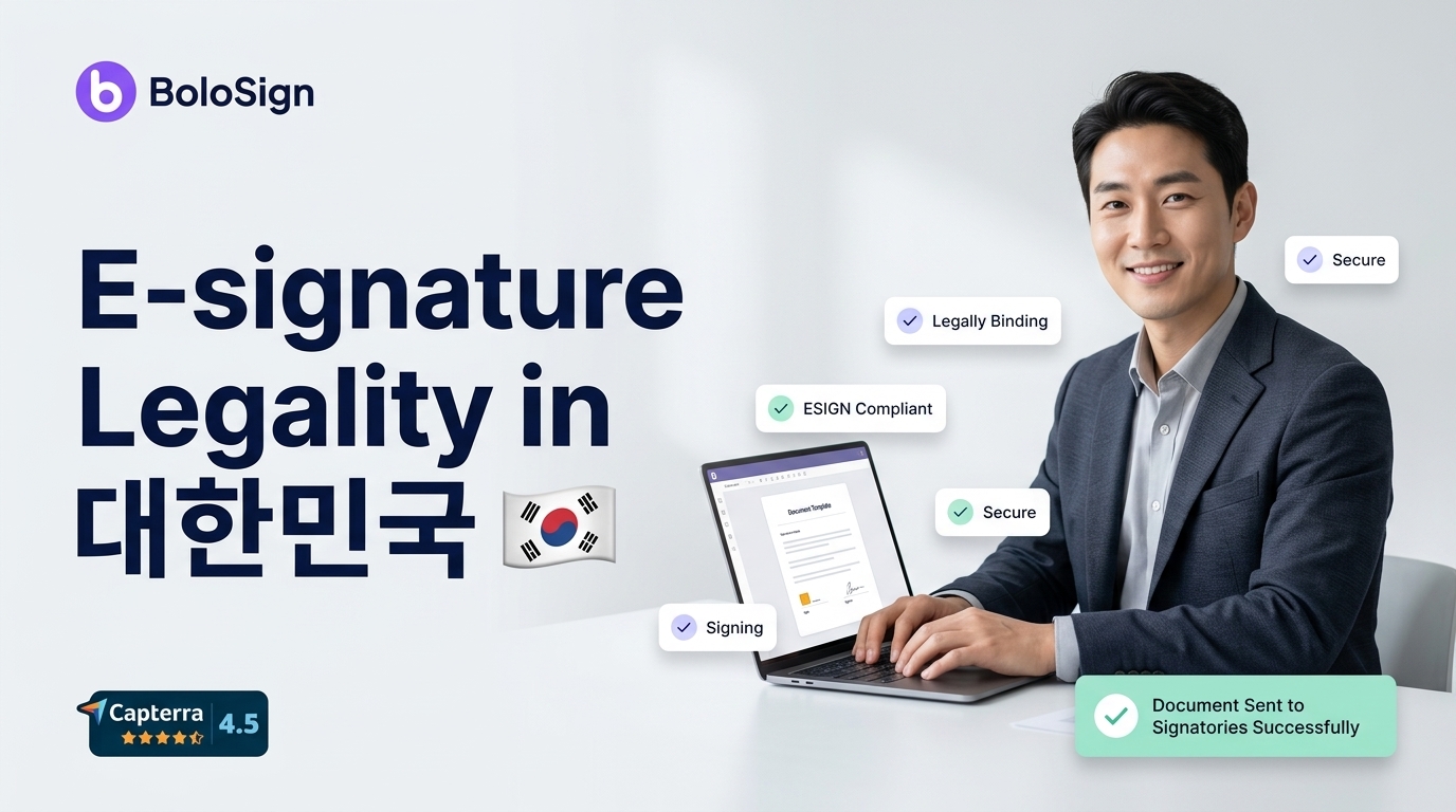 한국 기업을 위한 최고의 전자서명 플랫폼 2026 — BoloSign