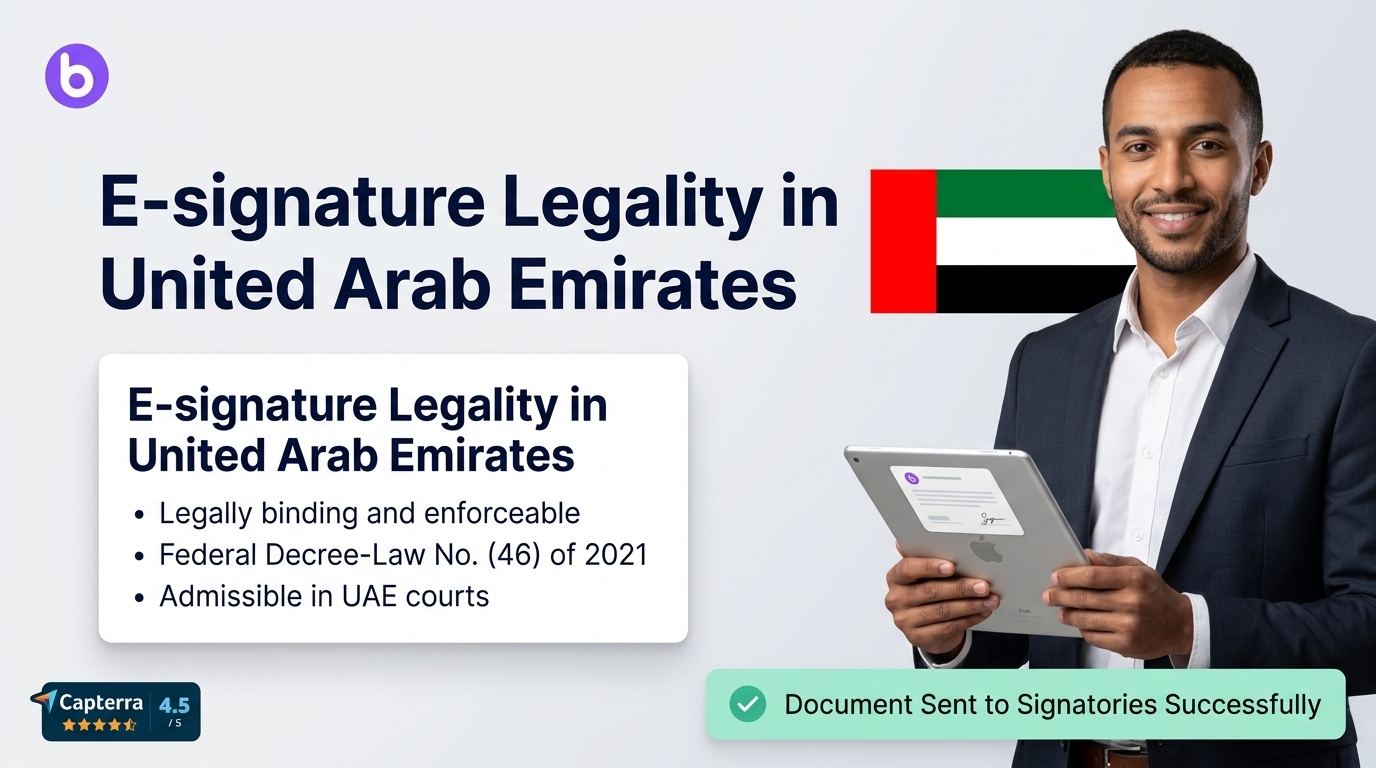 eSignature Platform for United Arab Emirates — Legally Binding & Secure | BoloSign