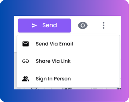 Step 3 image to illustrate how to eSign Contracts - Enter recipients and send in BoloSign's tutorial
