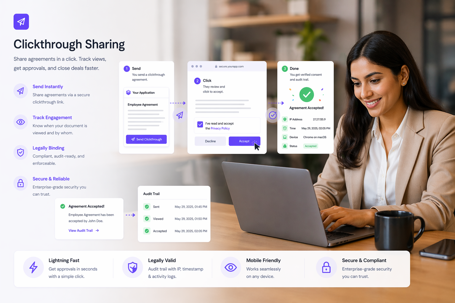 Click Through Agreements: One-click acceptance for terms, policies, and agreements | BoloSign
