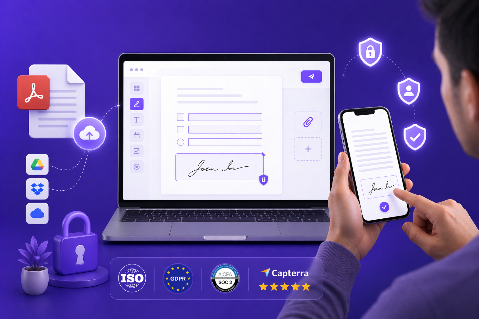 Create PDF: Upload, create, and send PDFs for legally binding e-signatures | BoloSign
